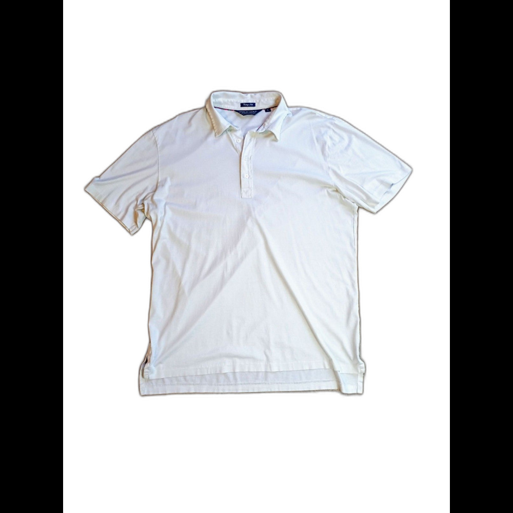 Polo Golf Ralph Lauren White Pima Cotton Polo Shirt Men's Large